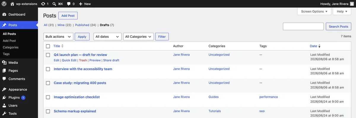 Client review workflow